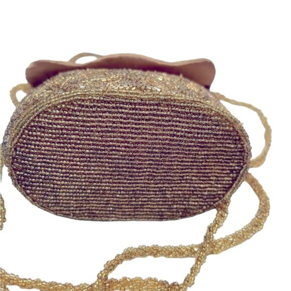 Vintage Gold Beaded Evening Handbag - Picture 4 of 13